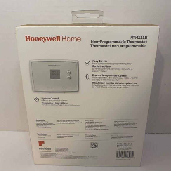 Honeywell Home RTH111B Non-Programmable Thermostat - Picture 2 of 2